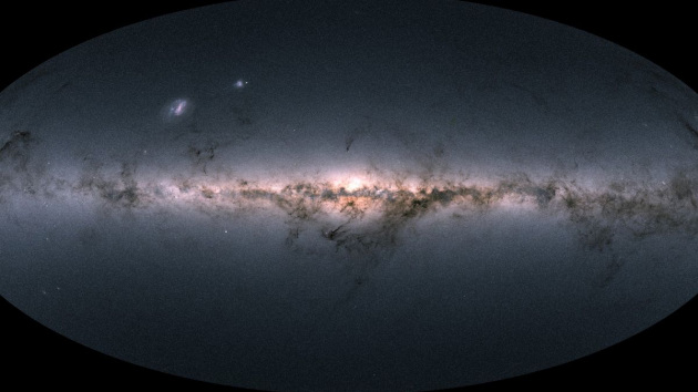 Una mappa della Via Lattea ottenuta dal satellite dell'ESA Gaia, e contenente 1,7 miliardi di stelle (una piccola parte del totale).|ESA